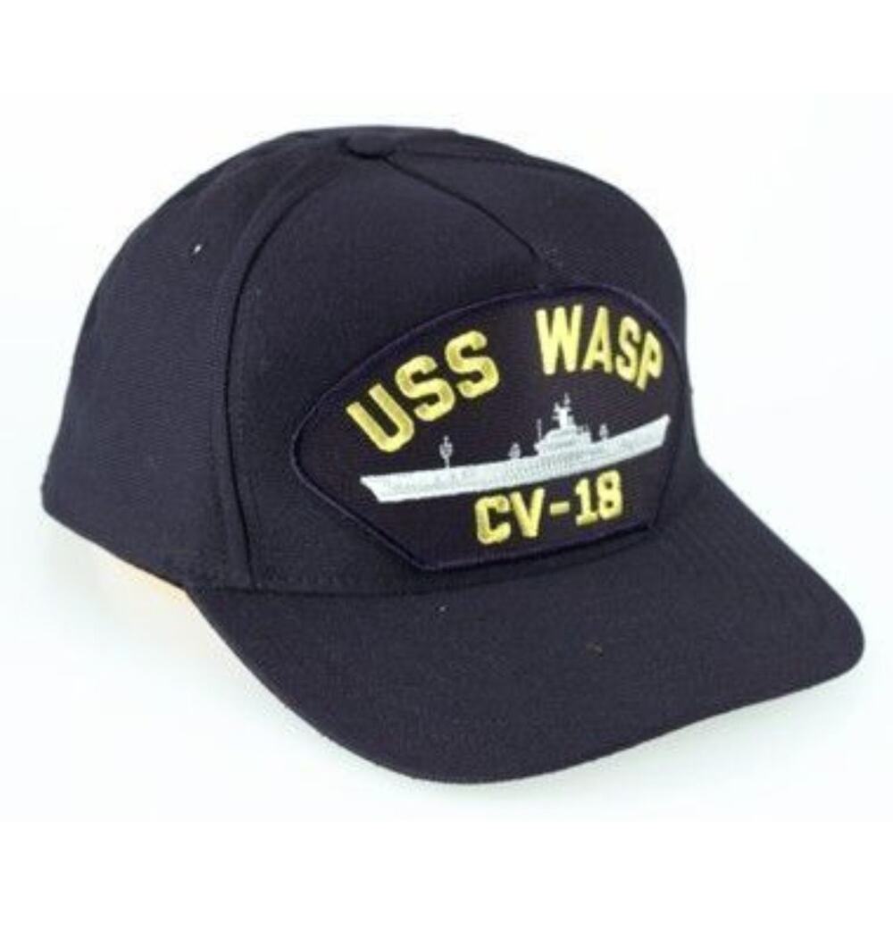 Eagle Crest USS WASP CV-18 US Navy Military Hat Cap Snapback Original MFG in USA